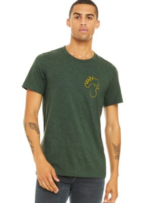 T-shirt Logo Sander Bauwens Forest green, gold yarn